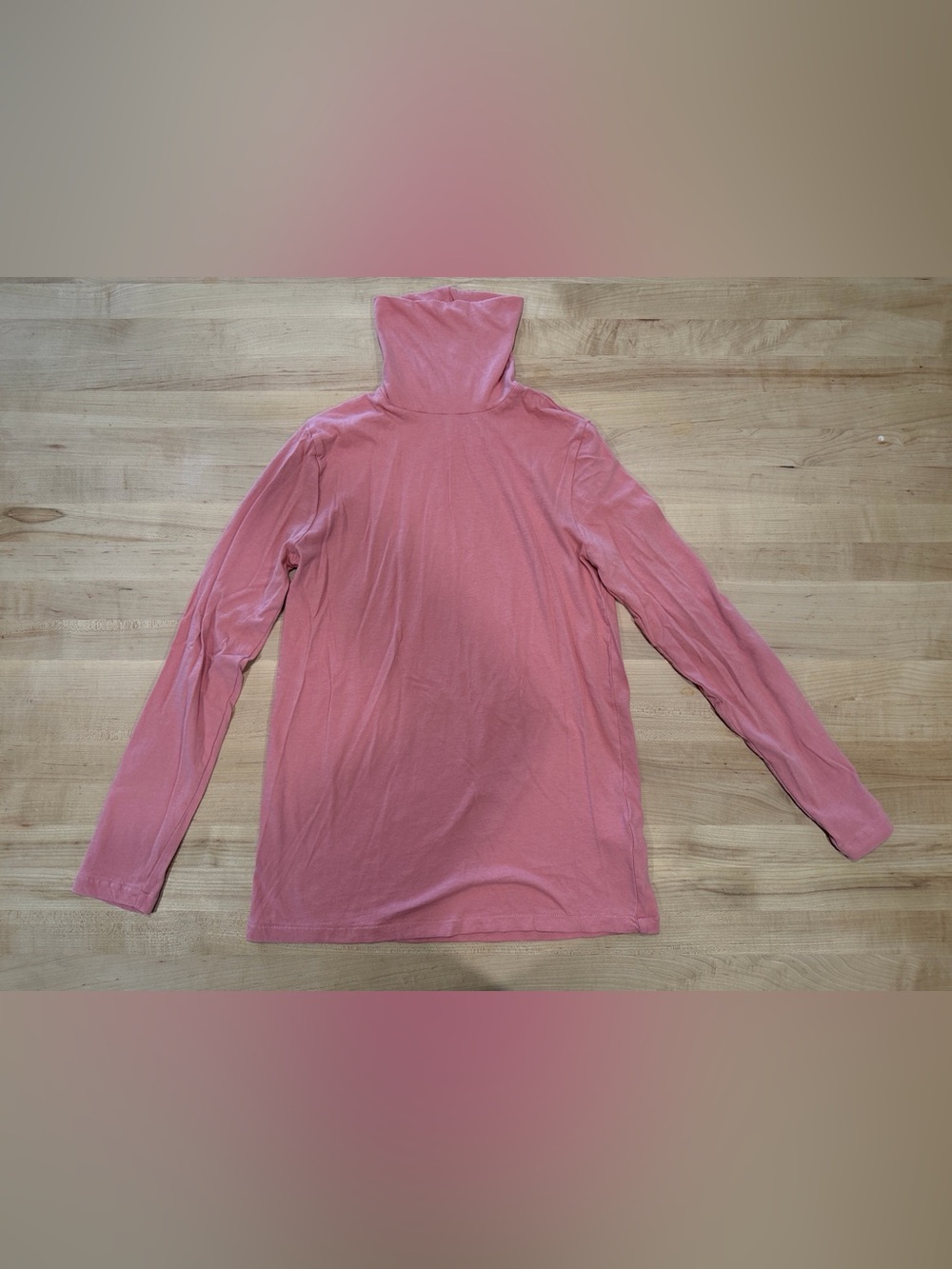 J Crew Women’s Pink Tissue Turtleneck Long-Sleeve Top